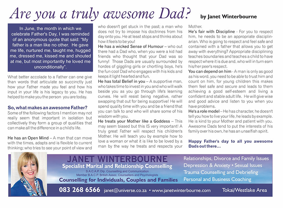 Are you a truly awesome Dad? | Psychologist Cape Town